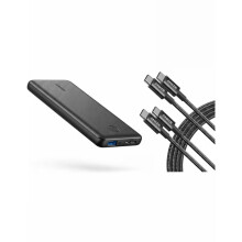 Anker Power Bank, 313 Portable, 10000mAh & USB C to USB C Cable (6ft, 2P), 60W