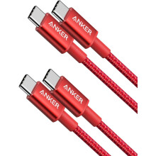 Anker Nylon USB C to USB C Cable,2 Pack,3.3ft,60W,Mac,iPad,iPhone,Galaxy,Pixel