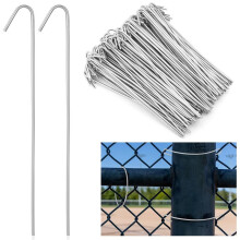 100 Pcs 6.5in" Chain Link Fence Wire Ties Hook for Chain Link Fence, Posts, Rails, Dog Kennel Repair