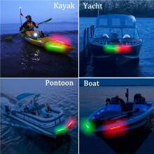 Luci di Navigazione - Luci di Prua A LED, Verdi e Rosse, per Pesca Notturna, Ponte, Impermeabili IP67 per Pontone, Gommone, Kayak, Yacht.