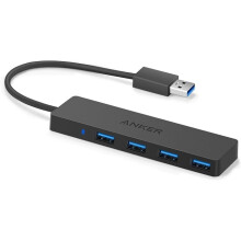 Anker 4-Port USB 3.0 Ultra Slim Data Hub for Macbook, Mac Pro/mini, iMac, XPS