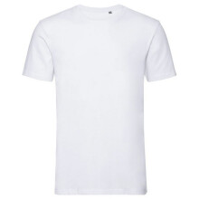 (XS, White) Russell Mens Authentic Organic T-Shirt