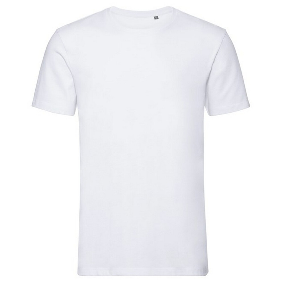 Russell (Xs, White) Mens Authentic Organic T-Shirt