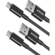 Anker 2-Pack 3.3ft Premium Nylon Lightning Cable Apple MFi Certified for iPhone