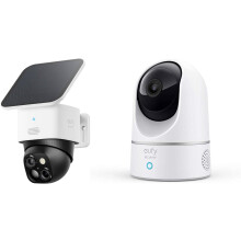 eufy Security Cameras Solar Outdoor 3K 360 2.4GHz WiFi&IndoorCam E220(P24)Night