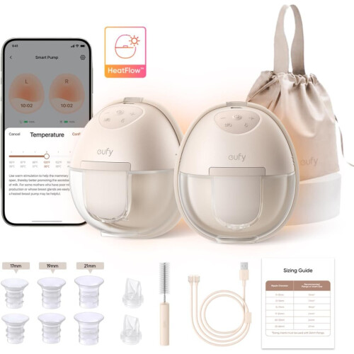 Eufy eufy Security Wearable Breast Pump S1 Electric Hands-Free Heating Technology