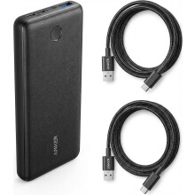 Anker Power Bank 313, 10000mAh Battery Pack & USB C Charger Cable, 2-Pack 3 ft
