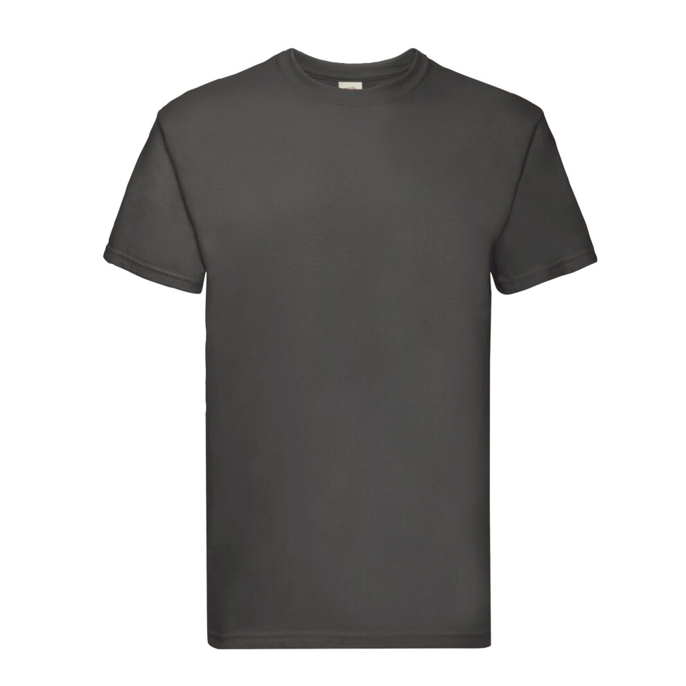 Fruit Of The Loom (L, Light Graphite) Mens Super Premium T-Shirt