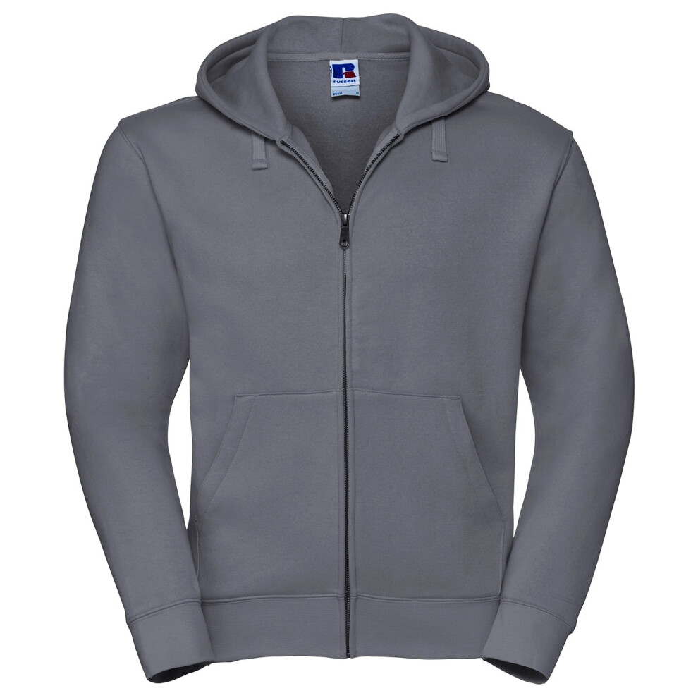 Russell (S, Convoy Grey) Mens Authentic Full Zip Hoodie