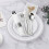 Pre Rolled Silver Plastic Silverware Set,Pre Rolled Napkins with Silver Cutlery Set for Party,Birthday Silver 5