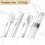 Pre Rolled Silver Plastic Silverware Set,Pre Rolled Napkins with Silver Cutlery Set for Party,Birthday Silver 7