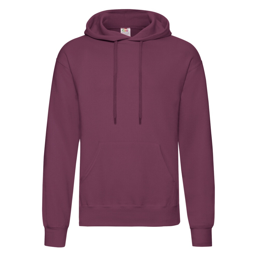 Fruit Of The Loom (M, Burgundy) Adults Unisex Classic Hooded Sweatshirt