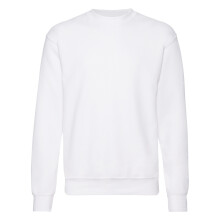 (L, White) Fruit Of The Loom Mens Set-In Belcoro Yarn Sweatshirt