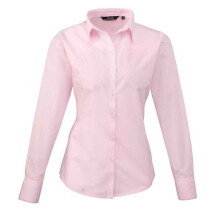 (8 UK, Pink) Premier Womens/Ladies Long-Sleeved Shirt