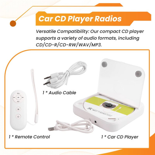 Car CD Player Car External USB/AUX Connection Lossless Connection 3.5 Audio   Portable CD Player 1
