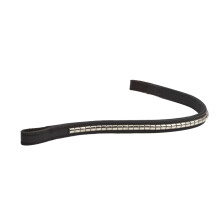 (Pony, Black/Silver) Velociti Rapida Leather Clincher Horse Browband