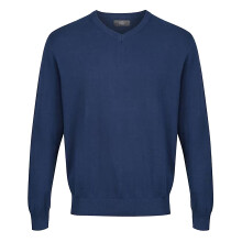 (M, Denim) CastlePoint Mens Knitted V Neck Jumper