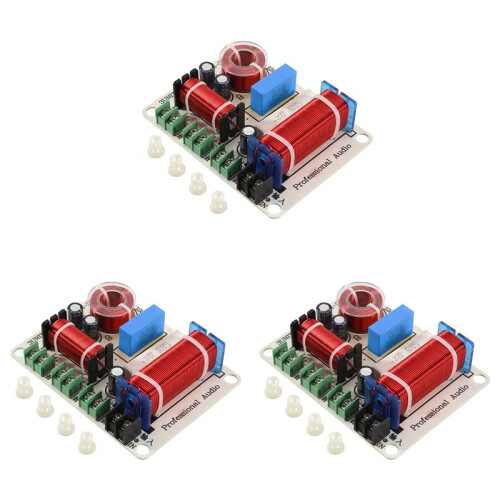 3X 3 Way Speaker Frequency Divider 300W HiFi Crossover Filter Frequency Distributor for DIY Home Speaker Modification 1