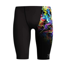 (XL, Black) Speedo Mens Graphic Print Slim Jammer Shorts