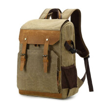 Batik Canvas Photography Backpack Multifunctional SLR Vintage Waterproof Outdoor SLR Camera Bag Khaki