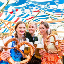 6szt. 10M Bawarski Girlanda Dekoracja Oktoberfest WystróJ Bawaria Party Oktoberfest Proporzec Bawarski Banner Bawaria Rekwizyt do ZdjęCia