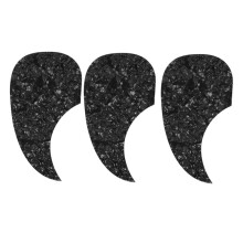 3pcs Acoustic Guitar Pickguard Self-Adhesive Pick Guard Plate Comma Shape for Classical Acoustic Guitar Part,Black Pearl