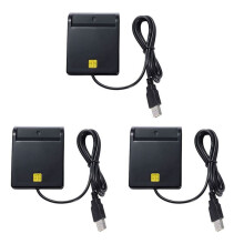 3X USB-Smartcardlezer voor Bankkaart IC/ID EMV-Kaartlezer Hoge Kwaliteit voor Windows 7 8 10 voor Linux OS USB-CCID ISO 7816