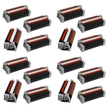 Pack of 160 DIN Rail Terminals,0.08-4 mm² PCT-211 DIN Rail Terminals,Black Terminal Block Kit