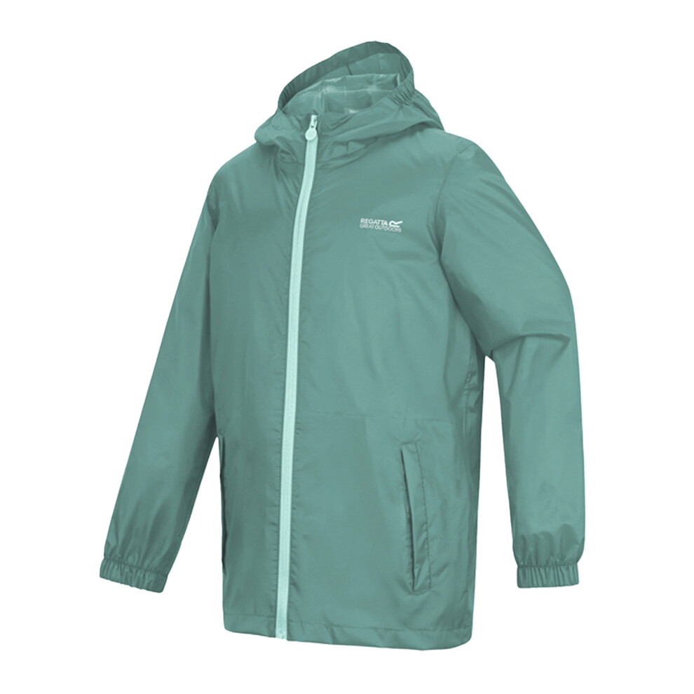 Regatta (9-10 Years, Ivy Moss) Great Outdoors Childrens/Kids Pack It Jacket Iii Waterproof Packaway Black
