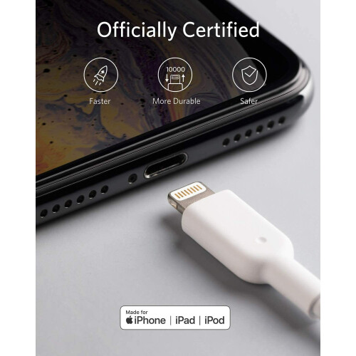 Anker Anker Lightning Charging Cable (3ft / 0.9m) Durable MFi Certified for iPhone 12 1
