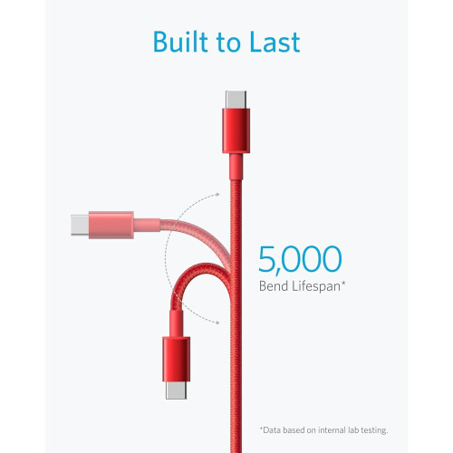 Anker Anker Nylon USB C to USB C Cable,2 Pack,3.3ft,60W,Mac,iPad,iPhone,Galaxy,Pixel 2