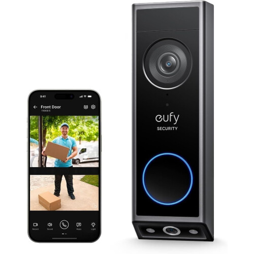 Eufy eufy Security Video Doorbell Camera E340 (Wired/Battery Powered) with Chime 2 1