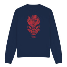 (L, Navy) Marvel Unisex Adult Webhead Sweatshirt