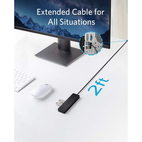 Anker Anker 4-Port USB 3.0 Hub Ultra-Slim Data USB Hub & 2 ft Extended Cable 2