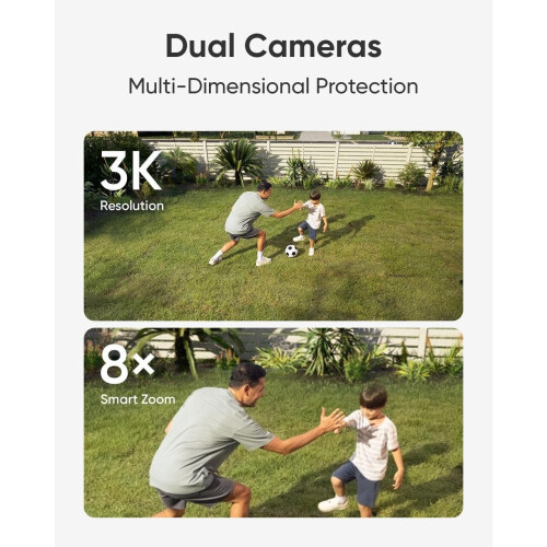 Eufy eufy Security Floodlight Camera E340 Dual Cameras Outdoor 3K 360?? 2000 Lumens 2