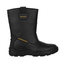(12 UK, Black) Dunlop Mens Leather Steel Toe Cap Safety Boots