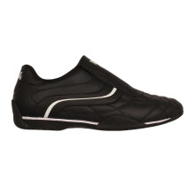 (8.5 UK, Black) Lonsdale Mens Camden Leather Slip-on Trainers
