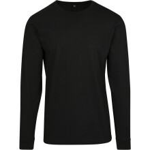 (L, Black) Build Your Brand Mens Long Sleeve Jumper