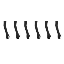 12X (TM) Longs Gants Noirs Du Festival Ou Des Parties pour Les Femmes