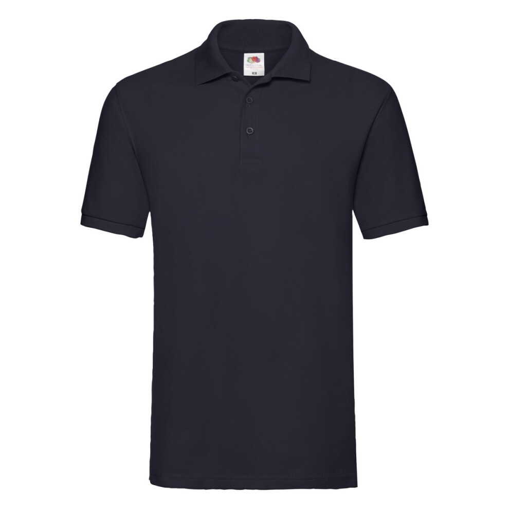 Fruit Of The Loom (Xxl, Deep Navy) Mens Premium Pique Polo Shirt
