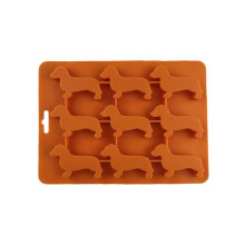Molde de Silicona para Galletas de Chocolate con Forma de Cachorro de Perro Salchicha, Bandeja de Hielo para el Hogar, Herramientas de Cocina, Molde