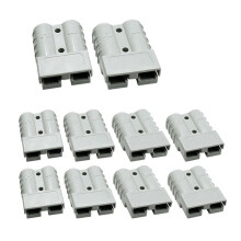 10PCS for Anderson Style Plug Connector 120A with for Anderson Handle Forklift Battery Charging Quick Connectors Kit Gray