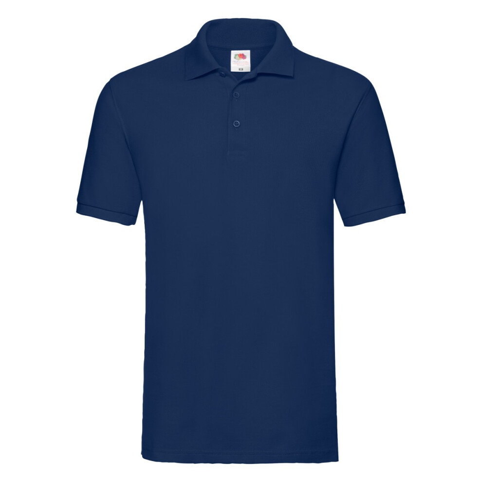 Fruit Of The Loom (S, Navy) Mens Premium Pique Polo Shirt