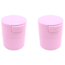 2X Eyelash Glue Storage Tank Eyelashes Extension Glue Adhesive Stand Jar Activated Sealed Box 4 Cells Container