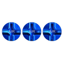 3X Vélo Air Gas Schrader Américain Bouchons de Valve Vélo Suspension Suspension Vélo Fourche Avant Bleu