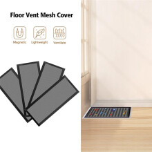 Floor Vent Covers Magnetic PVC Vent Mesh Cover, 4Pack 4 X 12 Inch Black Air Vent Screen Cover Floor Vent Cover
