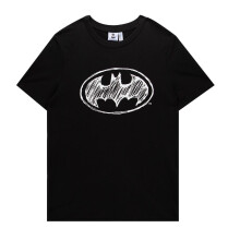 (XXL, Black/Yellow) Batman Mens Cotton T-Shirt
