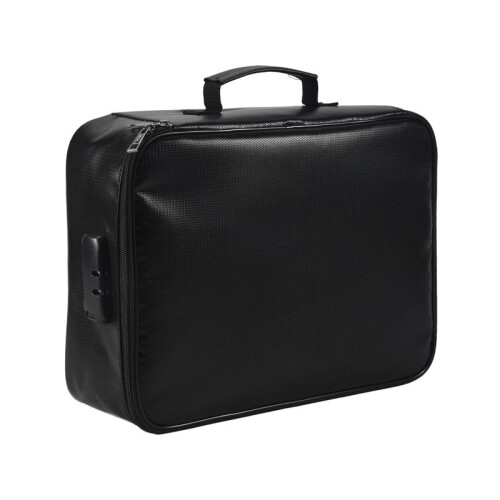Fireproof Document Bag with Lock Home Office Travel Fireproof and Waterproof Safety Box Portable Handle File Storage