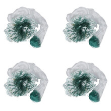 4 Pièces 25M Clair Blanc Vert Peche Monofilament Poisson Filet Maillant avec Flotteur