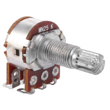9 Pcs Double Balance Stacked Knurled Stalk Guitar Bass Volume Tone Control Pots Potentiometer MN25K
